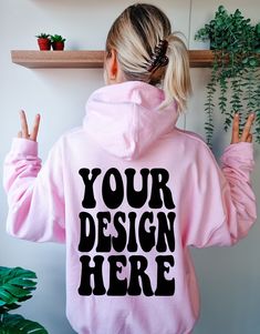 "INSTANT DOWNLOAD  ♥ DETAILS ♥ - This image is for the Gildan 18500 Light Pink Unisex Hoodie - You will receive a high resolution digital image free of branding    (will not include the \"Your Design Here\" text or watermark) - Model is wearing size XL - Image Size: 2560 x 3274 Pixel ♥ KEEP IN MIND ♥ - You may use these images for personal and commercial use only. No additional license required. - You may not resell, share, or edit this image in any way" Casual Customizable Hooded Hoodie, Customizable Relaxed Fit Hooded Sweatshirt, Custom Print Hooded Hoodie With Relaxed Fit, Custom Print Relaxed Fit Hooded Hoodie, Relaxed Fit Hoodie With Custom Print, Pink Oversized Hoodie, Light Pink Hoodie, Hoodie Back, Your Design Here