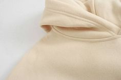 Loose Oversize Hoodies Women Sweatshirt Hooded Top For Streetwear, Hooded Solid Color Top For Streetwear, Oversized Hooded Solid Color Tops, Comfortable Hooded Top, Comfortable Solid Color Hooded Top, Cream Cotton Hoodie Top, Plain Cotton Hooded Top, Cotton Hooded Top, Beige Hoodie Top For Loungewear