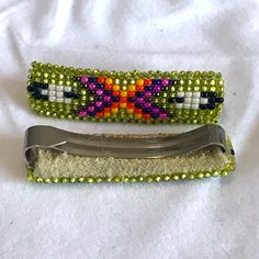 Beautiful Beaded Child Hair Clips Purchased In Southwest (Az) Never Worn. Downsizing Native American Hair Clips, Brick Stitch Tutorial, Native American Hair, Powwow Regalia, Beaded Hair Pins, Beaded Hair, Native American Crafts, Kids Accessories Jewelry, Native Beadwork