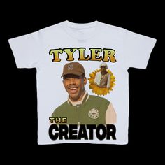 The unisex dry blend shirt was created to highlight the artist Tyler The Creator in a simple manner.  This vintage tee is made of 50% cotton and 50% polyester.   Our Shirts come in size small, medium, large and extra-large. Direct message us for 2XL. Feedback : We appreciate positive feedback from our buyers. I just started my Etsy business, so Positive Feedback is very important to me. If you are not satisfied with our product and services please do not leave negative/neutral feedback before gi Cotton T-shirt With Custom Artwork Fan Merchandise, Cotton T-shirt With Custom Artwork For Fans, Cotton Tops With Custom Artwork For Streetwear, Fan Merchandise Custom Artwork Short Sleeve T-shirt, Pop Culture Shirt With Sublimation Print For Streetwear, Band Merch T-shirt With Custom Artwork For Streetwear, Fan Merchandise T-shirt With Custom Artwork, Relaxed Fit T-shirt With Custom Artwork For Streetwear, Streetwear Relaxed Fit T-shirt With Custom Artwork