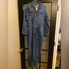 Brand New With Tags! Original Price $148 Size 2 J Crew Denim Coveralls Utility Jumpsuit 2 Boilersuit Gorpcore Stretch Bf898 Nwt Denim Bib Front Jumpsuit For Work, Denim Jumpsuit With Bib Front For Workwear, Utility Medium Wash Overall Jumpsuits, Utility Medium Wash Denim Overall Jumpsuit, Utility Medium Wash Denim Overalls, Medium Wash Utility Overalls, Utility Style Medium Wash Denim Overall Jumpsuit, Utility Style Medium Wash Overalls Jumpsuit, Utility Denim Jumpsuit For Work In Medium Wash