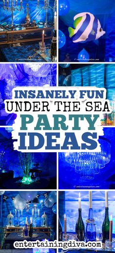 Elegant Under The Sea Party Ideas | Holidays and events Under The Sea Event Decor, Marine Themed Party, Under The Ocean Decorations, Diy Ocean Themed Party Decor, Ocean Decorations Party, Ocean Theme Bday Party, Under The Sea Ideas, Nautical Decor Party