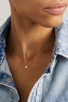 Jennifer Meyer's necklace is strung with a tiny Hamsa hand charm that symbolizes protection, happiness and good fortune. This dainty style is handmade from 18-karat gold and set with a single glistening emerald. Our edit also includes a diamond version, too. Dainty Necklace With Adjustable Chain For Good Luck, Tiny Yellow Gold Necklace For Everyday, Yellow Gold Necklaces For Good Luck, Yellow Gold Good Luck Necklace, Minimalist Good Luck Pendant Necklaces, Dainty Gold Plated Charm Necklace For Good Luck, Dainty Delicate Chain Jewelry For Good Luck, Good Luck Yellow Gold Necklaces With Delicate Chain, Good Luck Yellow Gold Necklace With Delicate Chain