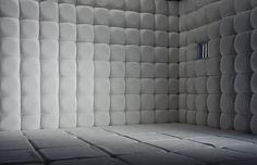 the room is made out of white foam