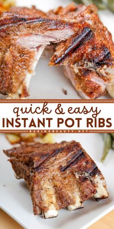 These Instant Pot Ribs are the best Christmas main dish! They're also a flavorful entree idea with an amazing dry rub on the baby's back ribs. Definitely an amazing Christmas dinner recipe! Pin this simple holiday recipe for later! Baby Back Ribs Instant Pot, Instant Pot Baby Back Ribs, Kid Friendly Casseroles, Instant Pot Ribs, Christmas Main Dishes, Country Style Pork Ribs, Christmas Main, Pork Rib Recipes, Christmas Recipes Easy