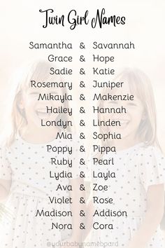 the names of children's names on a white background with black and white polka dots