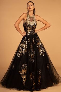 Black/Gold Rome Jersey Mermaid Long Dress Halter Prom Dress, Halter Evening Dress, Halter Prom Dresses, Prom Dress Evening, Prom Dress Plus Size, Dress Luxury, Bridesmaid Dresses Prom, Open Back Dresses, Dress Purchase