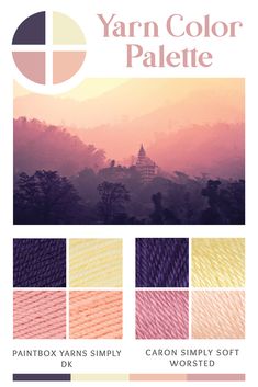 yarn sample book with various colors and text on the cover, which reads yarn color palette