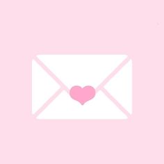 an envelope with a heart in the middle on a pink background for valentine's day