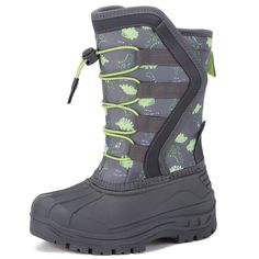 PRICES MAY VARY. Bungee-cord closure at topline helps seal out all cold air,fur lined to provide unrelenting warmth when temperature dips. Waterproof oxford upper keeps wind and snow at bay,high-heeled design allows your kid to have a blast the whole winter. Easy-to-wear hoop-and-loop closure lets your kid customize the fit. Reflective piping at back of shaft maintains visibility in dark for ultra safety. Non-slip rubber sole for better control of movement to avoid injuries. Insulated Green Winter Boots, Winter Waterproof Boots For Camping, Waterproof Winter Boots For Camping, Green Winter Waterproof Boots With Round Toe, Green Waterproof Winter Boots With Round Toe, Winter Camping Waterproof Boots, Winter Non-slip Waterproof Boots For Outdoor, Winter Waterproof Non-slip Outdoor Boots, Green Winter Boots For Outdoor Use