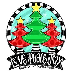 a christmas tree with stars on it and the words love poopy written below