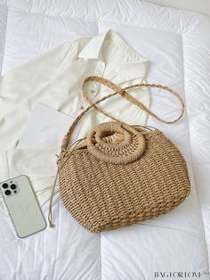 BagForLove - Summer Beach Travel Straw Bag with Drawstring Design and Double Handles Product Description Color Khaki Details Drawstring Type Straw Bag Bag Size Medium Strap Type Ring Closure Type Drawstring Pattern Type Plain Style Vacation Material Paper Size Chart INCH CM Strap Length Bag Length Bag Width Bag Height Handle Height 47.2 inch 13 inch 3.1 inch 8.3 inch 3.9 inch Strap Length Bag Length Bag Width Bag Height Handle Height 120 cm 33 cm 8 cm 21 cm 10 cm Details Pictures Similar Product Straw Crossbody Bags For Beach, Eco-friendly Crossbody Straw Bag For Beach, Summer Woven Shoulder Bag With Adjustable Strap, Straw Crossbody Bucket Bag For Beach, Straw Crossbody Bucket Bag For The Beach, Casual Adjustable Straw Bag, Summer Straw Crossbody Bag For Beach, Beach Season Crossbody Bucket Bag, Summer Crossbody Straw Bag For Beach