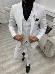 Prom Suits For Men White, Suit With Chain, Tuxedo Suit For Men, Evening Suit, Formal Tuxedo, Dinner Suit, Pants Gift, Slim Suit, Formal Suit