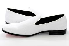 Rows of solid white rhinestones glisten across the upper of a posh loafer with a luxurious grosgrain topline for a glamorous impact. Dinner Jackets, Mens Dress Loafers, Dress Loafers, Red Sole, White Rhinestone, Tuxedos, Designer Dress, Cool Suits, Mary Jane Sneaker