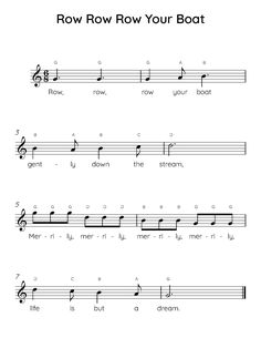 row row your boat sheet music