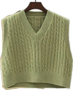 Sleeveless Cable Knit Vest For Spring, Sleeveless Cable Knit Cotton Top, Spring Sleeveless Cable Knit Sweater Vest, Spring Cable Knit Sleeveless Sweater Vest, Casual Sleeveless Cable Knit Vest, Casual Cable Knit Sleeveless Vest, Sleeveless Green Sweater For Fall, Cotton Knitted Sleeveless Vest, Cotton Sleeveless Sweater Vest For Fall