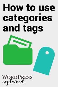 how to use categories and tags in wordpress