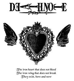 the cover art for dedhnofe's album, with two wings and a heart