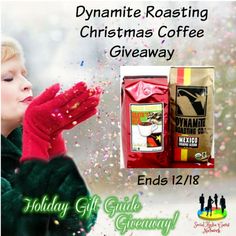 a flyer for christmas coffee giveaway