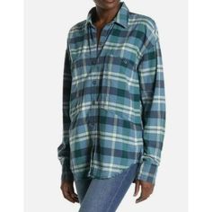 Nwt Free People Beautiful Blue Loveland Plaid Shirt Flannel Button Down Xs $108. Casual Flannel Shirt With Snap Buttons For Work, Blue Shirt With Shirttail Hem For Fall, Casual Cotton Flannel Shirt For Daywear, Casual Plaid Top With Shirttail Hem, Trendy Cotton Flannel Shirt For Workwear, Casual Flannel Shirt With Relaxed Fit, Casual Relaxed Fit Flannel Shirt With Buttons, Blue Relaxed Fit Button-up Flannel Shirt, Blue Casual Shirt For Fall Gatherings