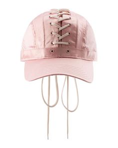 Lace-Up Baseball Hat, Pink/White by Fenty Puma by Rihanna at Bergdorf Goodman. Puma Bag, Puma Rihanna, Leather Baseball Cap, Rihanna Style, Crown Hat, Cap Hats, Puma Suede, Leather Hats, Puma X