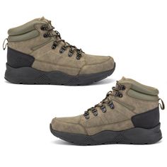 NWB Reserved Footwear Men's Eaton Green Hiking Sneaker Size 11   Upper: 100% faux leather Outsole: rubber Lining: 100% textile Medium width Ankle/bootie high Casual Khaki Hiking Boots With Round Toe, Casual Khaki Hiking Boots, Casual Khaki Leather Hiking Boots, Functional Green Hiking Boots With Reinforced Toe, Casual Khaki Lace-up Hiking Boots, Men’s Hiking Boots, Casual Lace-up Synthetic Hiking Boots, Fade-resistant Leather Hiking Boots For Sports, Green Low-top Hiking Boots With Rubber Sole