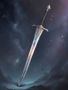 Epic Swords Fantasy, Magic Longsword, Fantasy Greatsword, Fantasy Swords, Fantasy Blade, Types Of Swords, Magic Items, Star Wars Artwork