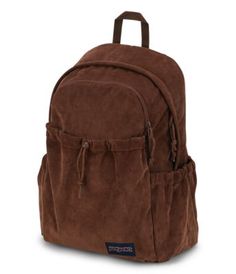 Simple style + spacious storage = Lounge Pack FX. All the familiar favorites: a large main compartment, padded laptop sleeve, and padded back panel, Plus a deep, drawcord pocket that makes access a cinch. Premium corduroy fabric kicks up the cool Brown Corduroy Backpack, Corduroy Backpack Aesthetic, Cool Backpacks For School, Cottagecore Backpack, Backpacks Aesthetic, Wizard Core, Luggage Aesthetic, College Accessories, Fall Backpack