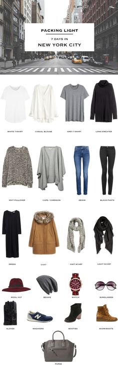 7 Days in NYC Packing List Nyc Packing List, Nyc Winter, Nyc Outfits, Ny Trip, New York Winter, Nyc Trip