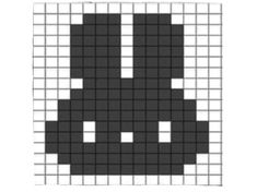 a black and white pattern with squares in the shape of an 8 - bit figure