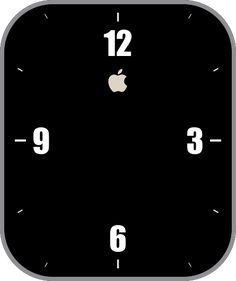 an apple clock showing twelve o'clock