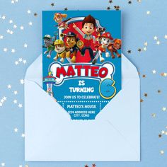 this is an image of a birthday card with the name mattie is turning on it