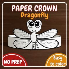 paper crown dragonfly craft kit