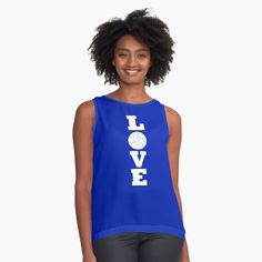 "LOVE Volleyball Vertical Volleyball Player or Team Sports Graphic" Sleeveless Top by SportsStars | Redbubble Modern Life Is Rubbish, Volleyball Apparel, Women's Volleyball, Volleyball Outfits, Sleeveless Top Designs, Women Volleyball, Dressy Fashion