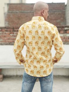 "Hello! Welcome to our store! Quality is the first with best service. customers all are our friends. This is hand block print shirt. Fashion design,100% Brand New, high quality! Material: 100% Very Soft Cotton Color: As picture show Style: Pineapple Printed Shirts if this size not fit you Please fill your size in cm .... By email Size:- (M) Chest/Bust 98cm , Tops Length 70cm , Shoulder 42cm Sleeve 59cm Size \";- (L) Chest/Bust 104cm , Tops Length 72cm , Shoulder 44cm Sleeve 61cm Size \";- (XL) C Casual Printed Cotton Kurta, Printed Cotton Collared Shirt, Printed Collared Cotton Shirt, Casual Cotton Shirt With Printed Motifs, Traditional Cotton Shirt For Festivals, Patterned Cotton Shirt With Spread Collar, Casual Long Sleeve Printed Kurta, Cotton Shirt With Graphic Print For Festivals, Cotton Graphic Print Shirt For Festivals