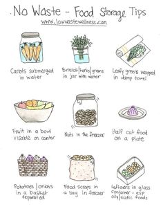 Here are 9 food-storage tips to help you save time, money, and most importantly reduce food waste. Waste Free Living, Environmentally Friendly Living, Zero Waste Kitchen, Storage Tips, Food Scraps, Waste Free, Zero Waste Living, Zero Waste Lifestyle, Eco Living