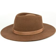 "Teak brown fedora hat in the Rancher style look. Sambboho's Blake hat has a hard brim and indented crown. This designs has a vintage inspired silhouette with a soft grosgrain ribbon. This hat will provide high UV protection rated at 50+ UPF. This designer hat is very high end, handmade by our artisans with 100% Brazilian wool. This hat is unisex. You will be amazed by the quality. The timelessness chic and sophistication exuded by this hat make it a lifetime wardrobe investment you'll never reg Western Brown Boater Hat With Flat Crown, Brown Felt Hat With Flat Crown For Fall, Western Brown Boater Hat With Curved Brim, Elegant Brown Panama Hat For Fall, Brown Western Boater Hat With Wide Brim, Western Style Brown Wide Brim Boater Hat, Classic Brown Hat With Flat Crown, Classic Brown Hat For Festivals, Brown Wide Brim Boater Hat For Winter