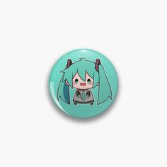 a button with an anime character on it