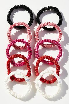 This festive holiday cracker is filled with ten slipsilk scrunchies for the hair obsessed. | Scrunchie Cracker Gift Set by Slip in Red, Women's, Silk at Anthropologie Slip Scrunchies, Hair Care Gifts, Red Fits, Silk Pillowcase, Red Silk, Festive Holiday, Mulberry Silk, Holiday Festival, Crackers