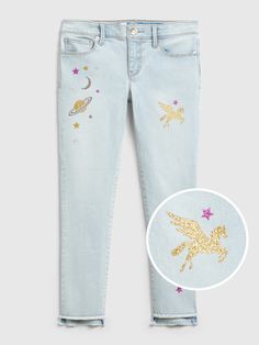 Space Graphics, Graphic Jeans, Jeans For Girls, Foundation Piecing, Toddler Shoes