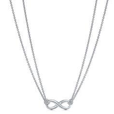 A Powerful Symbol Of Continuous Connection, Energy, And Vitality. The Addition Of Endlessly Looped Double Chains Echoes The Infinite Nature Of The Design. Sterling Silver Chain Length 18 In Comes In Tiffany Pouch & Box! Loop Necklace, Jewelry Tiffany, Infinity Necklace, Tiffany Co Jewelry, Double Chain, Sterling Silver Chain, Chain Lengths, Tiffany & Co., Chain Length