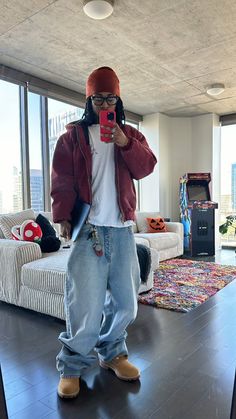 Fly Boy Outfits, Timbs Outfit, Timbs Outfits, Streetwear Wallpaper, Y2k Outfits Men, Bar Fits, Drippy Outfit, Jazz Bar, Black Men Fashion Casual