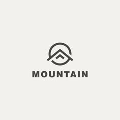 the mountain logo is shown in black and white