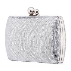 Talk about classic, this crackle embossed minaudiere which gives off a very elegant look. Also includes drop in shoulder chain to go handsfree. Features: Pocket, Removable StrapsClosure Type: Top Frame ClosurePockets: 1 Inside Slip PocketMetal Color: Silver ToneMeasurements: 1.75 Depth/Inches, 5 Height/InchesHandle Drop Length: 18 InchesMax Strap Drop Length: 18 InchesBase Material: 100% PolyurethaneFabric Description: Polyurethane CoatedLining Material: SyntheticCare: Spot CleanCountry of Origi Bag Silver, Shoulder Chain, Drop In, Emboss, Evening Bags, Talk About, Handbags, Chain, Silver