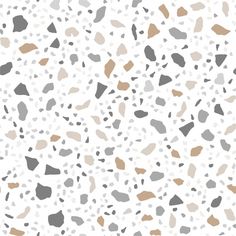 an animal print pattern in grey, brown and white colors on a white background with black spots