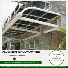 an advertisement for the aluminum window awning company