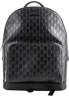 Gucci Signature Backpack GG Monogram Front Zipper Pocket/Embossed Black Gg Monogram, Gucci Bags, Black Hardware, Bags Backpacks, Louis Vuitton Damier, Emboss, Front Zipper, Louis Vuitton Monogram, Fashion Backpack