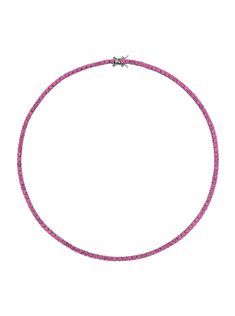 A Dorsey staple, the 4-prong Kate necklace is an easy go-to layering piece. Now available in 3MM lab-grown dark pink sapphires for a daintier look than our Kate necklace (which is 3.75 MM). Set with fine jewelry integrity and clasped securely with double safety hooks. Put it on, leave it on, and wear it with everything. SHIPS IN 6-8 WEEKS. Custom styles can only be returned for store credit. The Fine Print: Stone Type: Lab-grown dark pink sapphire Setting: 4-prong Stone Shape: Round cut Stone Si On Leave, Physical And Chemical Properties, Fine Print, Sapphire Stone, Easy Going, 8 Weeks, Layering Pieces, Pink Sapphire, Dark Pink