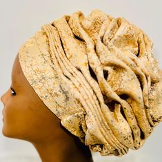 Welcome to WaymakerDesigns... These are beautiful trending Damask Ready to Wear Head Tie, Turban, Auto Gele, Women Nigerian. Our 100% Damask Turban ready to wear hat  Elegant and fashionable.   Thanks for your business! Traditional Gold Turban Headband, Traditional Gold Headband Turban, Adjustable Cream Headwrap, Elegant Adjustable Turban With Matching Headband, Adjustable Gold Headscarf For Party, Elegant Gold Headwrap Headband, Elegant Gold Headband Headwrap, Adjustable Gold Headwrap, Gold Adjustable Headwrap