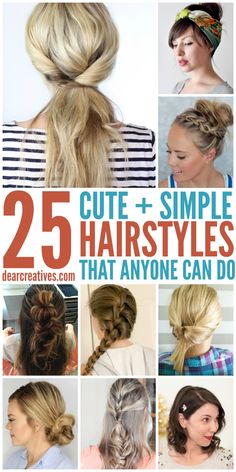 Simple Hairstyles For Long Hair, Hairstyles Simple, Cute Simple Hairstyles, Simple Hairstyles, Easy Hairstyles For Medium Hair, Medium Long Hair, Art Quote